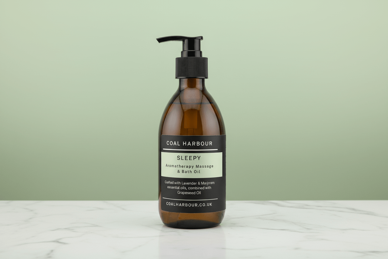 Aromatherapy Massage and Bath Oil - Sleepy With Lavender & Marjoram Essential Oils - Coal Harbour