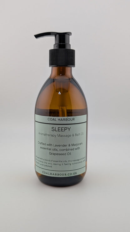 Aromatherapy Massage and Bath Oil - Sleepy With Lavender & Marjoram Essential Oils - Coal Harbour
