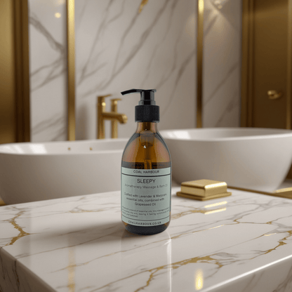 Aromatherapy Massage and Bath Oil - Sleepy With Lavender & Marjoram Essential Oils - Coal Harbour