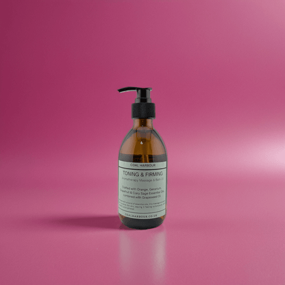 Aromatherapy Massage and Bath Oil - Toning & Firming With Orange, Grapefruit, Geranium & Clary Sage Essential Oils - Coal Harbour