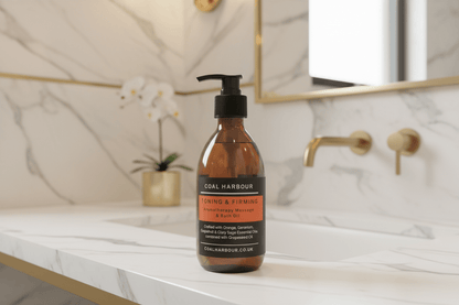 Aromatherapy Massage and Bath Oil - Toning & Firming With Orange, Grapefruit, Geranium & Clary Sage Essential Oils - Coal Harbour