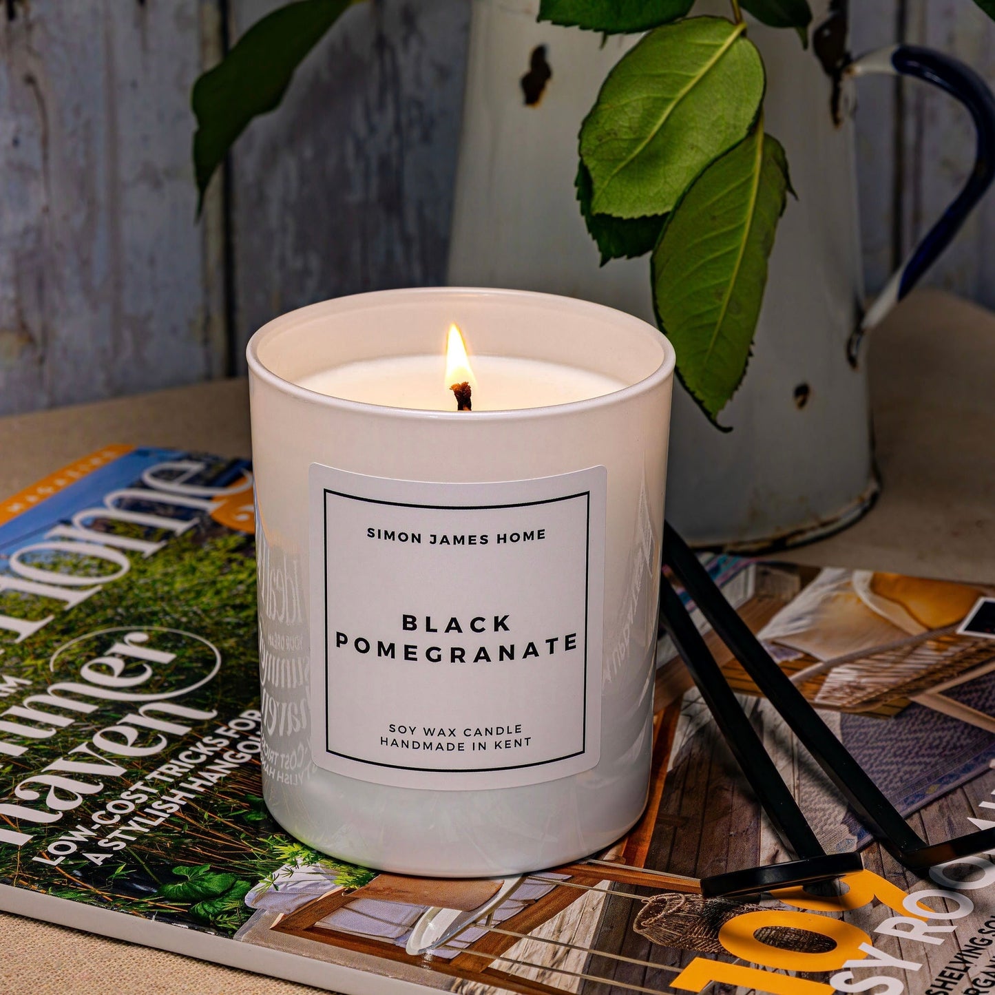 Black Pomegranate Handmade Soy Wax Candle - Coal Harbour