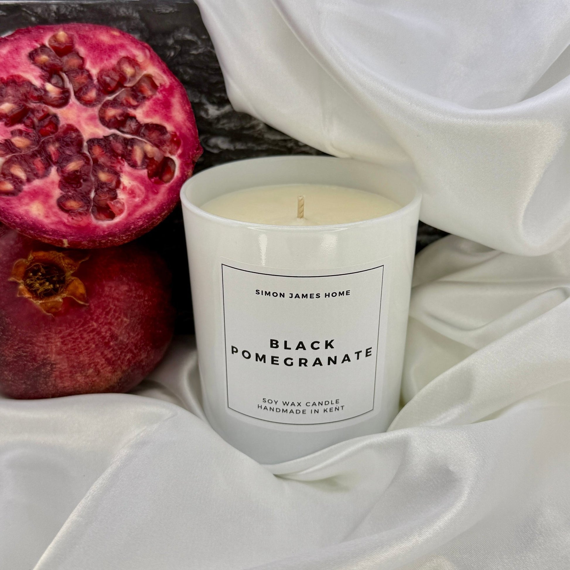 Black Pomegranate Handmade Soy Wax Candle - Coal Harbour