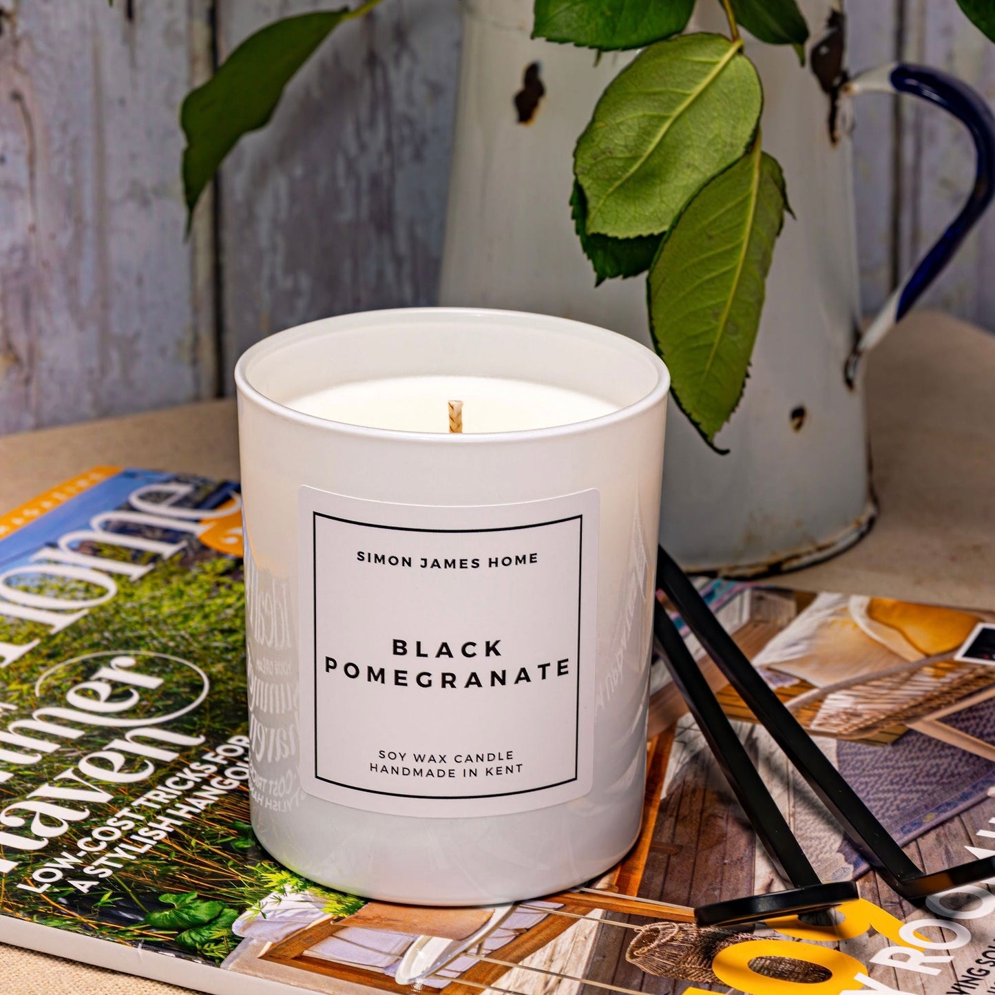 Black Pomegranate Handmade Soy Wax Candle - Coal Harbour