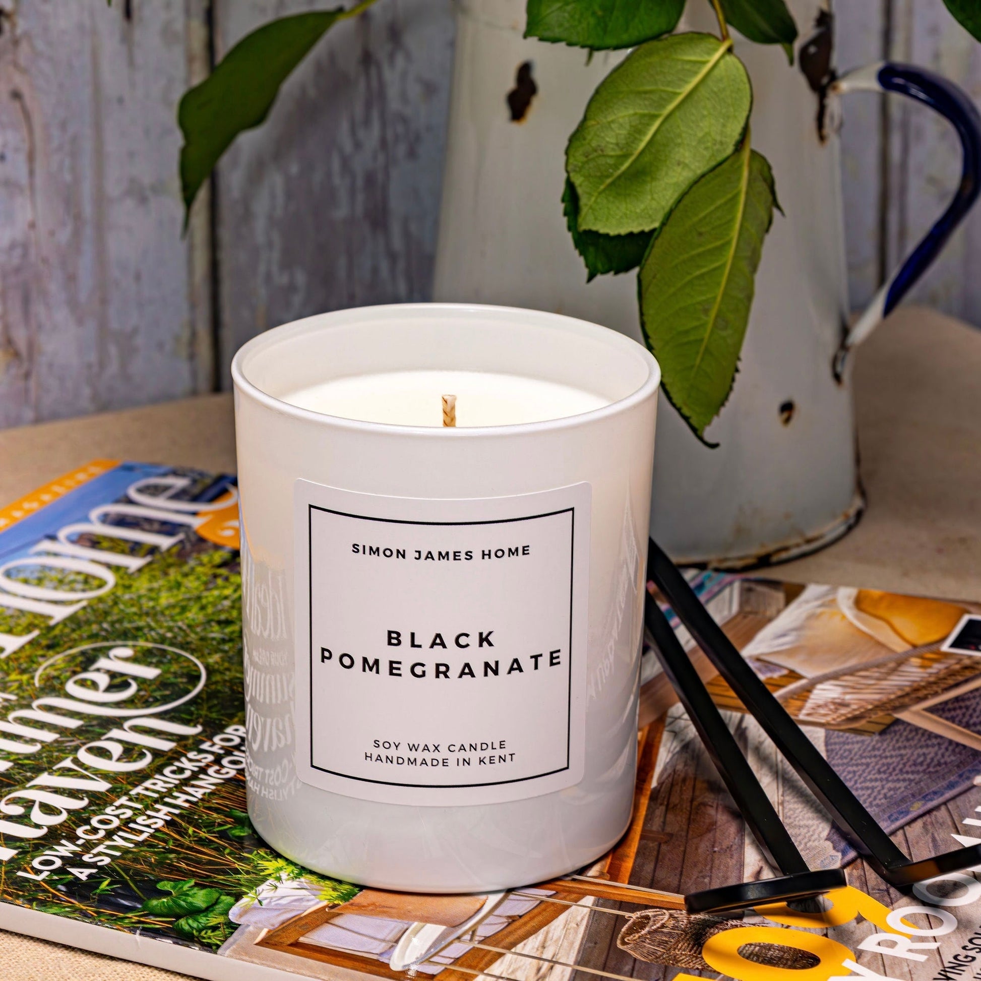 Black Pomegranate Handmade Soy Wax Candle - Coal Harbour