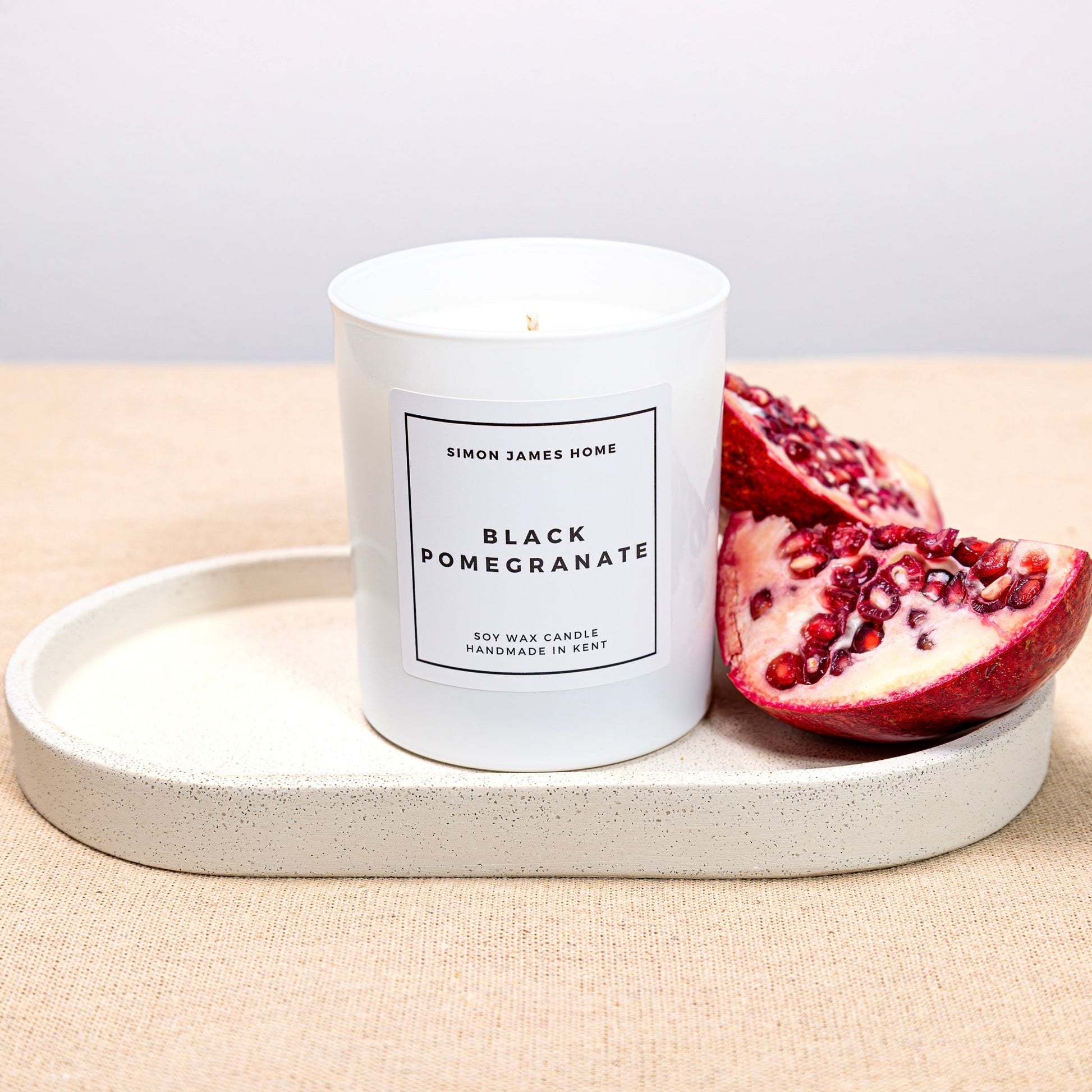 Black Pomegranate Handmade Soy Wax Candle - Coal Harbour