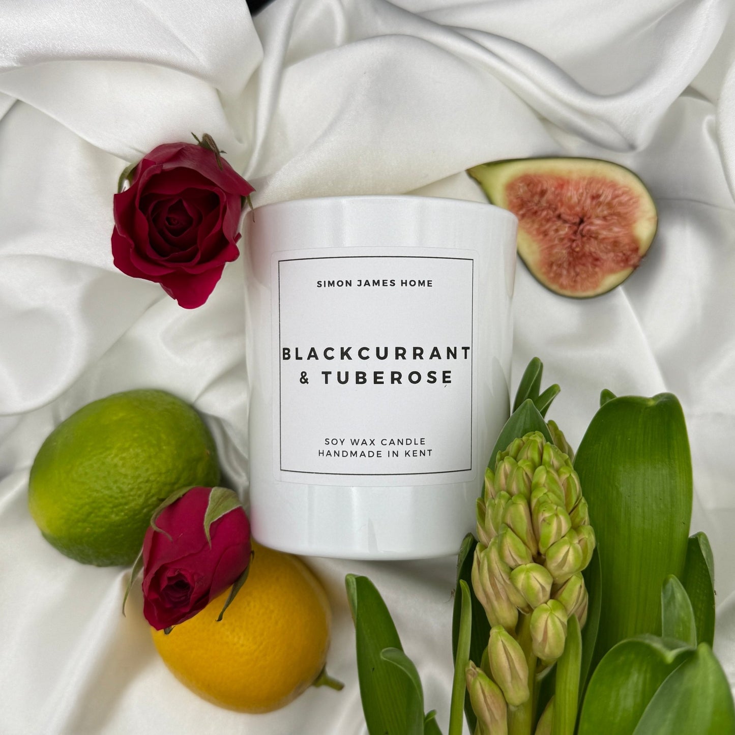 Blackcurrant & Tuberose Handmade Soy Wax Candle - Coal Harbour