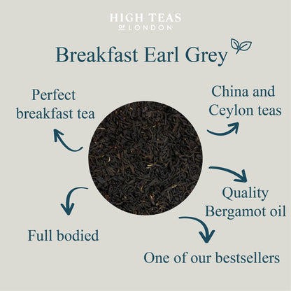 Breakfast Earl Grey Loose Leaf Tea - Bold Black Tea with Bergamot - Coal Harbour