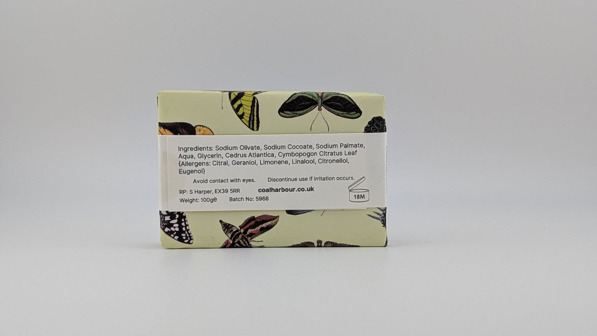 Cedarwood & Lemongrass 100g Soap Bar - Coal Harbour