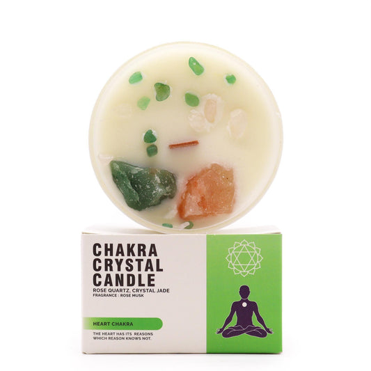 Chakra Crystal Candles - Heart Chakra - Coal Harbour