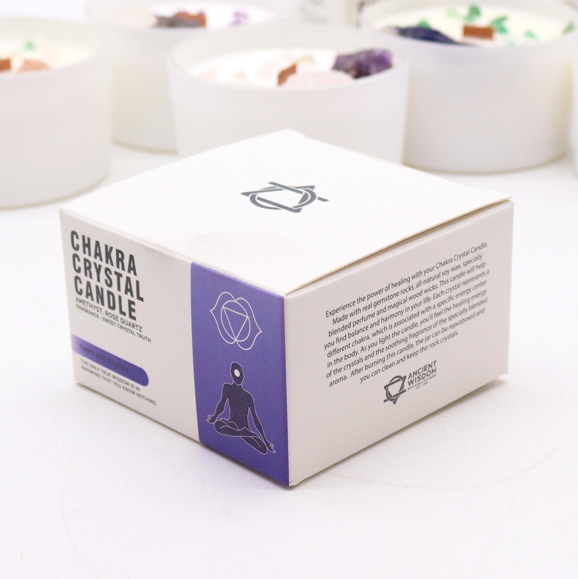 Chakra Crystal Candles - Third Eye Chakra - Coal Harbour