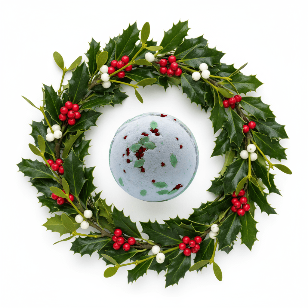 Christmas Bath Bomb - Holly Berry & Mistletoe - Coal Harbour