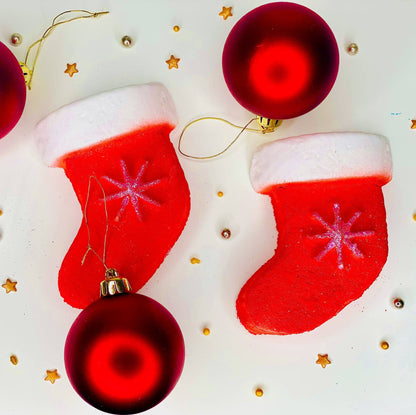 Christmas Stocking Bath Bomb with Hidden Colour - Coal Harbour