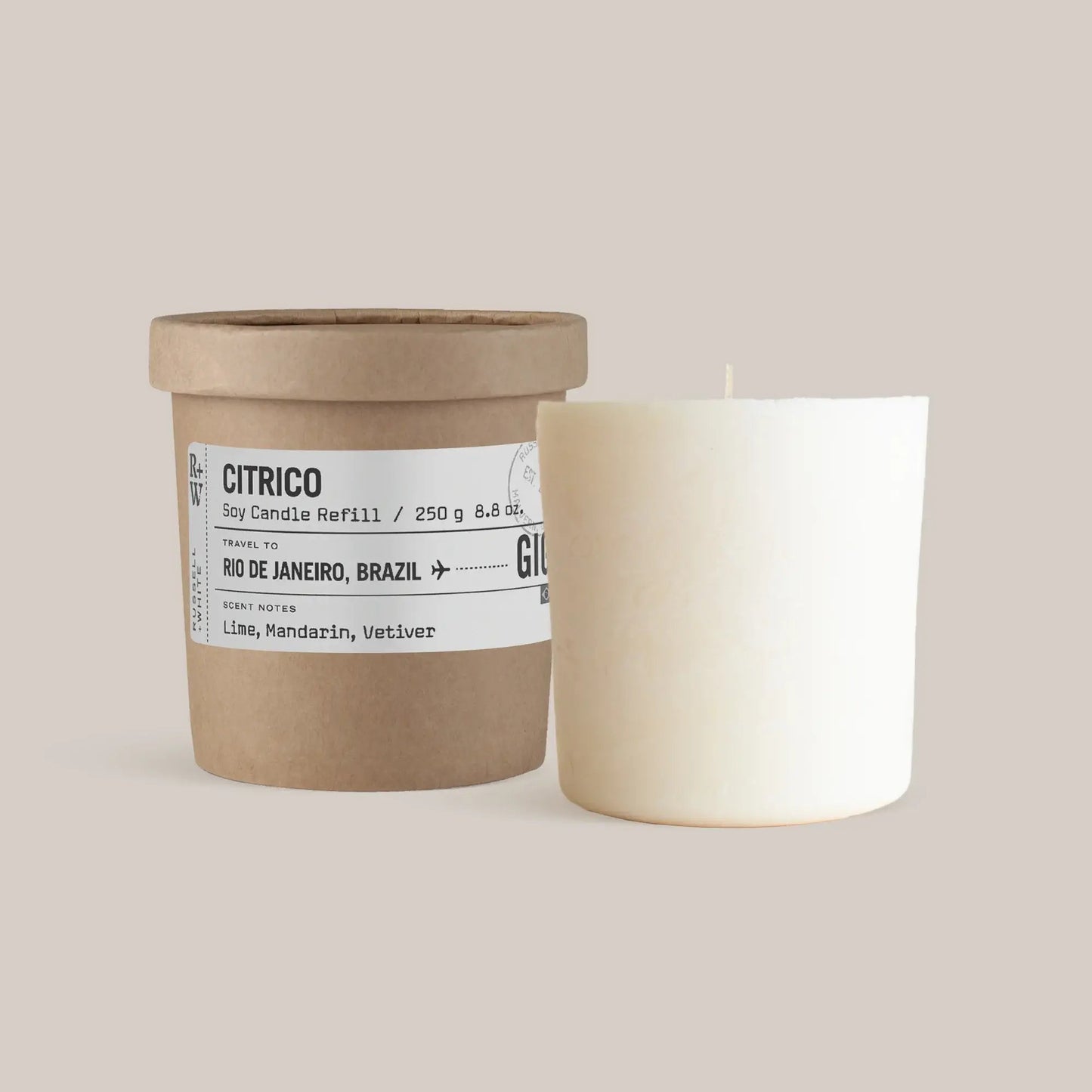 Citrico Scented Candle Refill - Coal Harbour