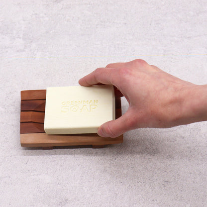 Classic Mahogany Soap Dish - Grid Drainer - Coal Harbour
