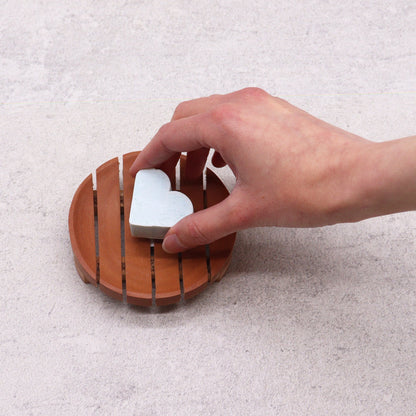 Classic Mahogany Soap Dish - Round - Coal Harbour