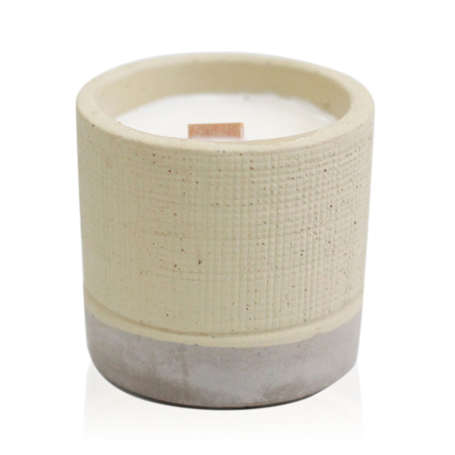 Concrete Wooden Wick Candle - Small Pot - Grey - Coffee in the Club - Coal Harbour