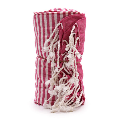 Cotton Pareo Towel - Hot Pink - Coal Harbour