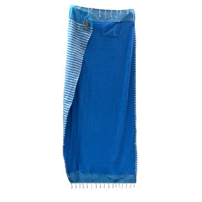 Cotton Pareo Towel - Sky Blue - Coal Harbour