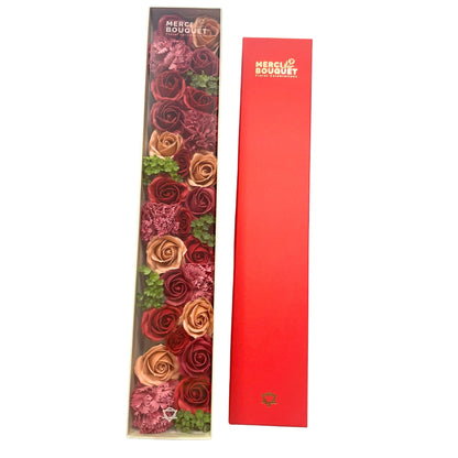 Extra Long Vintage Roses Soap Flowers Gift Box - Coal Harbour