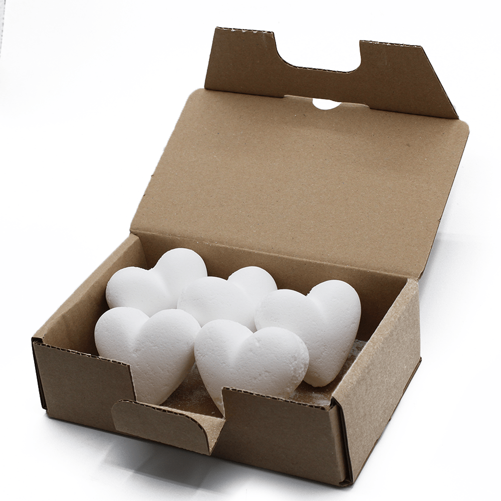 Five Love Heart Bath Bombs - Coal Harbour