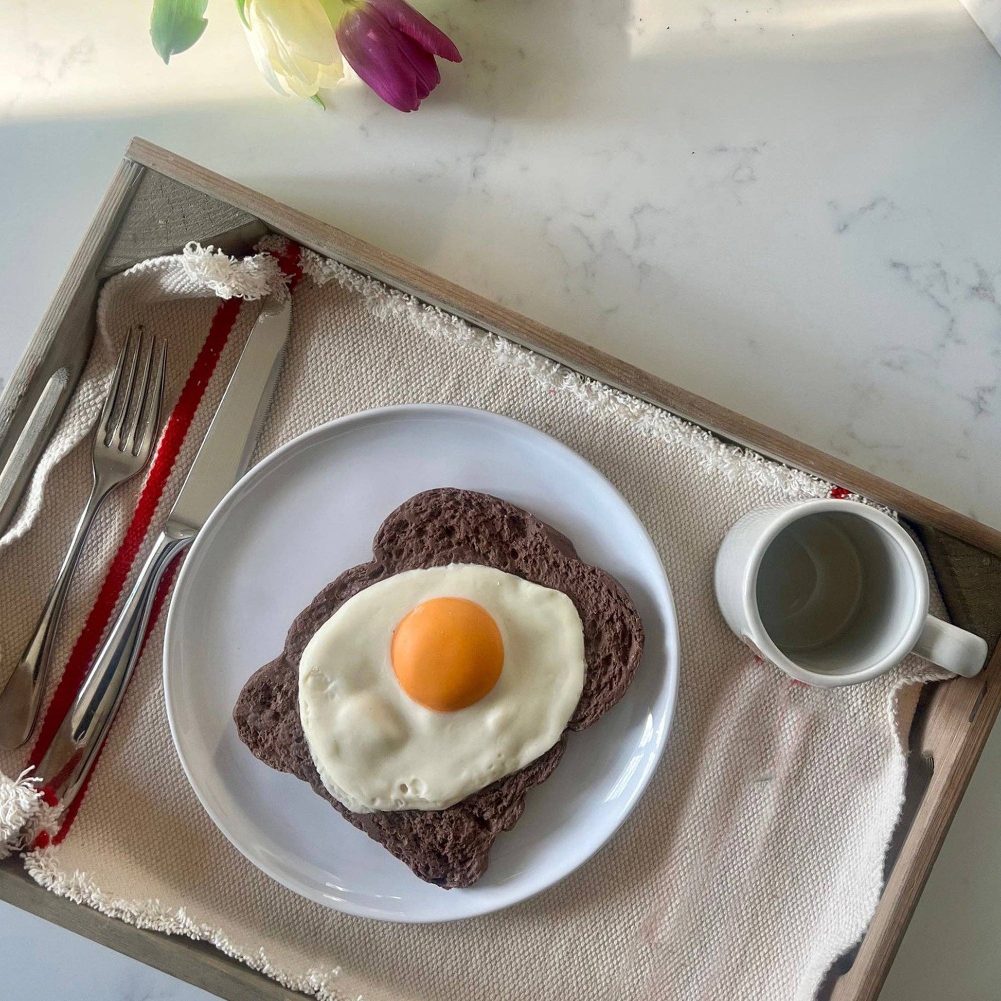 Giant Chocolate Fried Egg On Toast - Coal Harbour