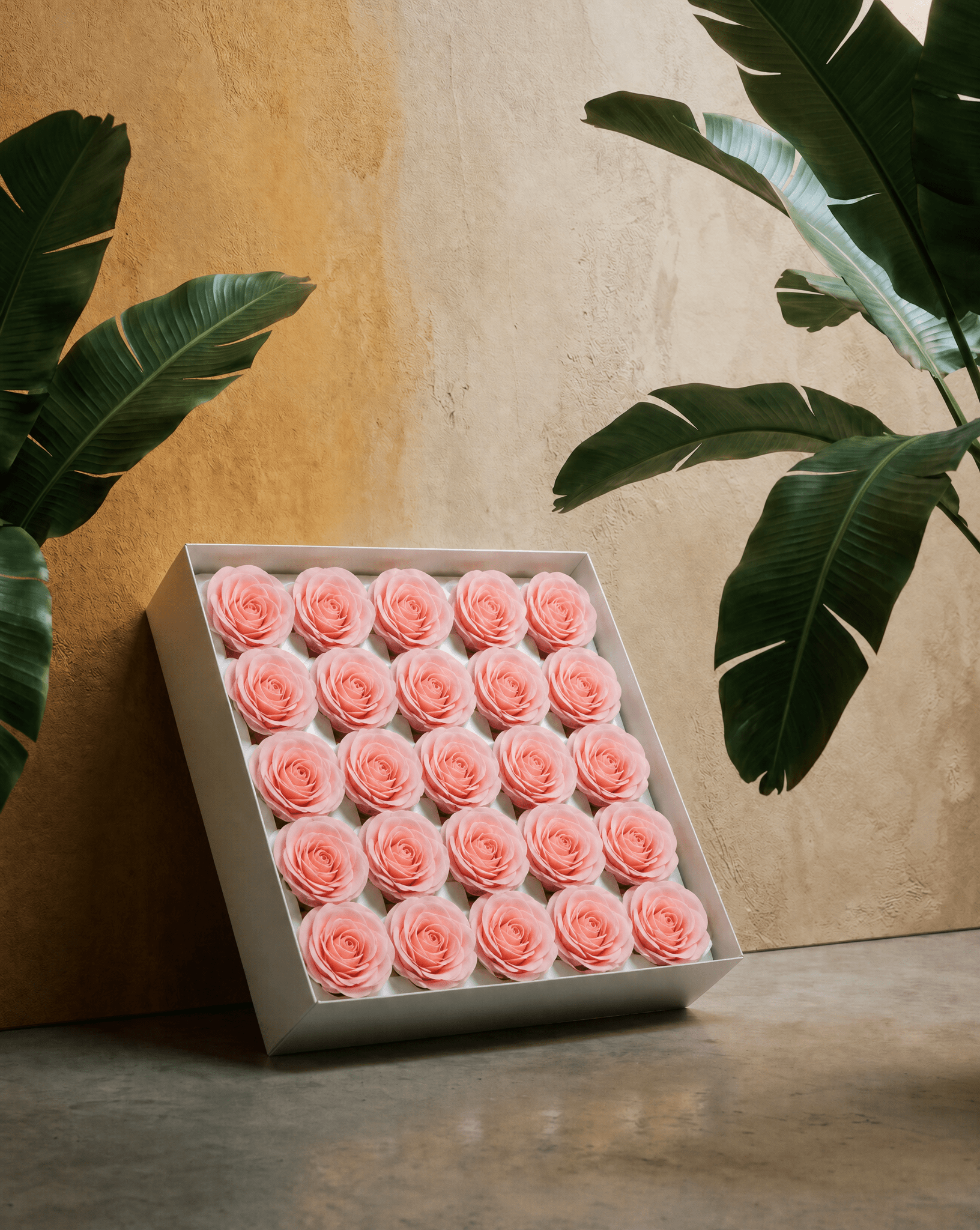 Gift Boxed Soap Flowers - 25 Edwardian Blush Roses - Coal Harbour