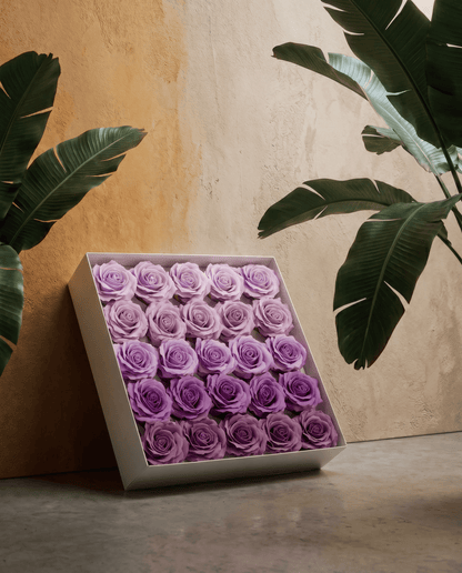 Gift Boxed Soap Flowers - 25 Lavender Blush Roses - Coal Harbour