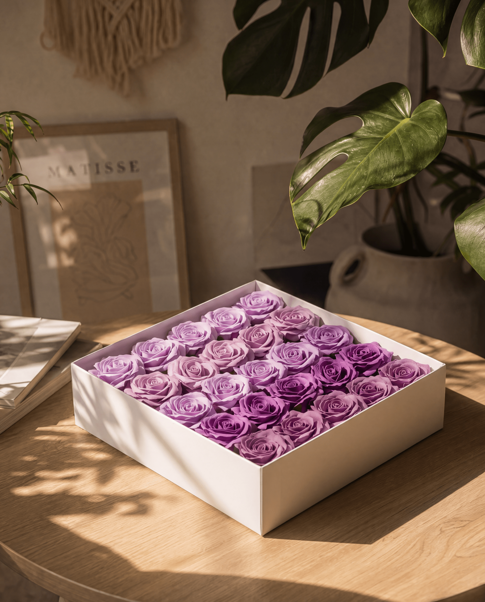 Gift Boxed Soap Flowers - 25 Lavender Blush Roses - Coal Harbour