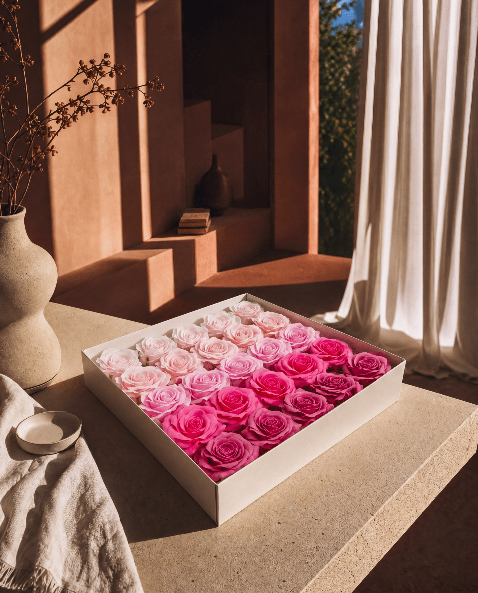 Gift Boxed Soap Flowers - 25 Pink Blush Roses - Coal Harbour