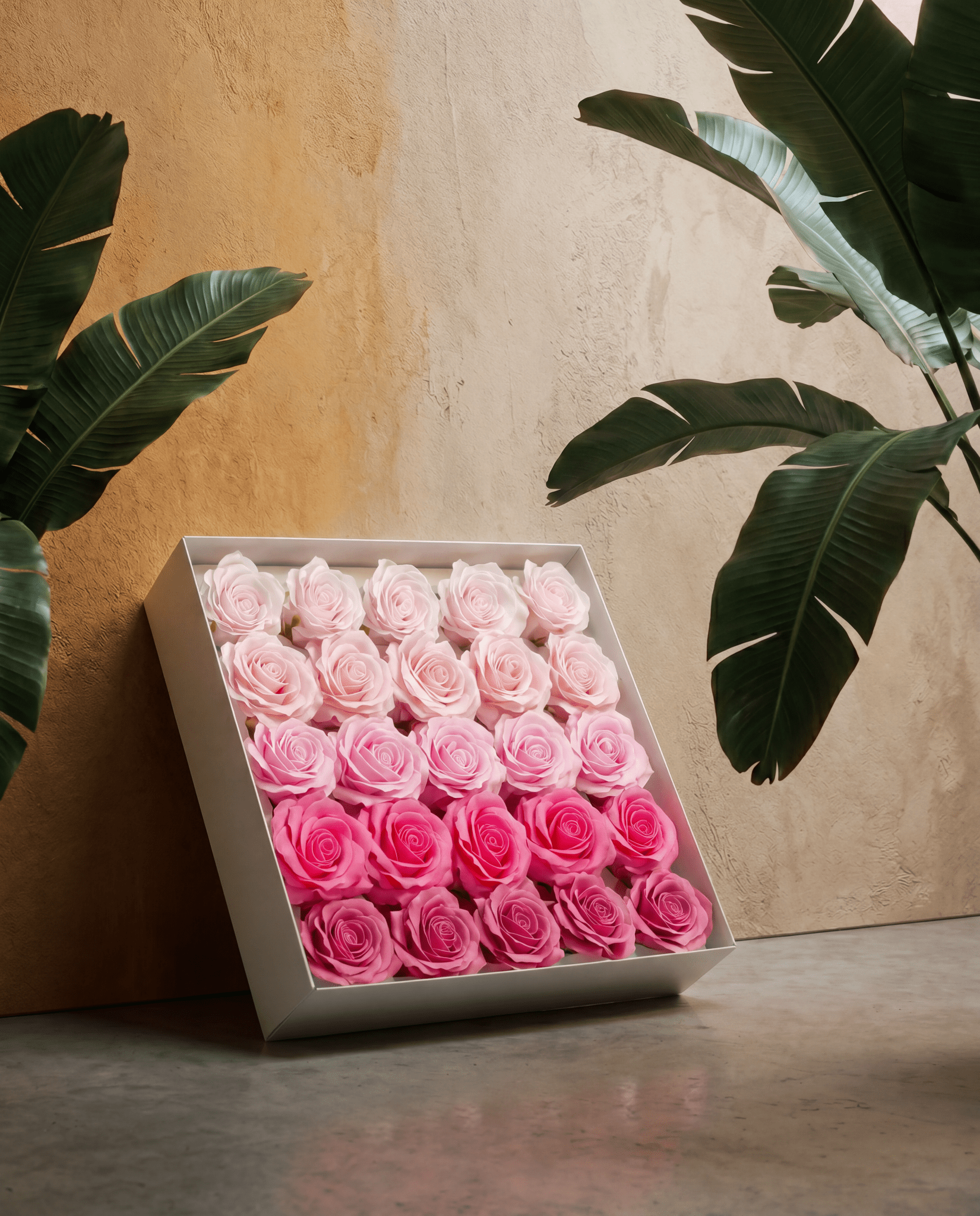 Gift Boxed Soap Flowers - 25 Pink Blush Roses - Coal Harbour