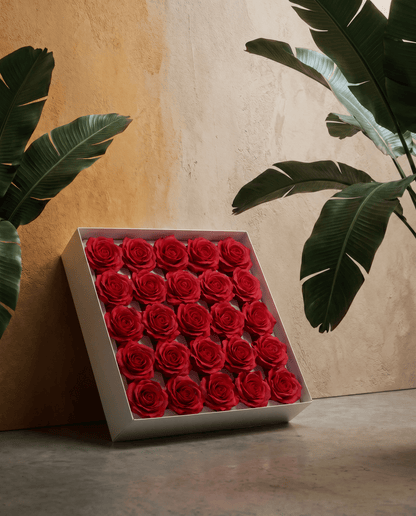 Gift Boxed Soap Flowers - 25 Red Roses - Coal Harbour
