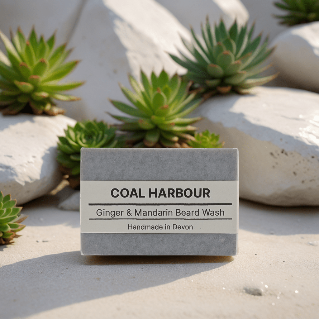 Ginger, Mandarin & Dead Sea Mud 100g Beard Wash Bar - Coal Harbour