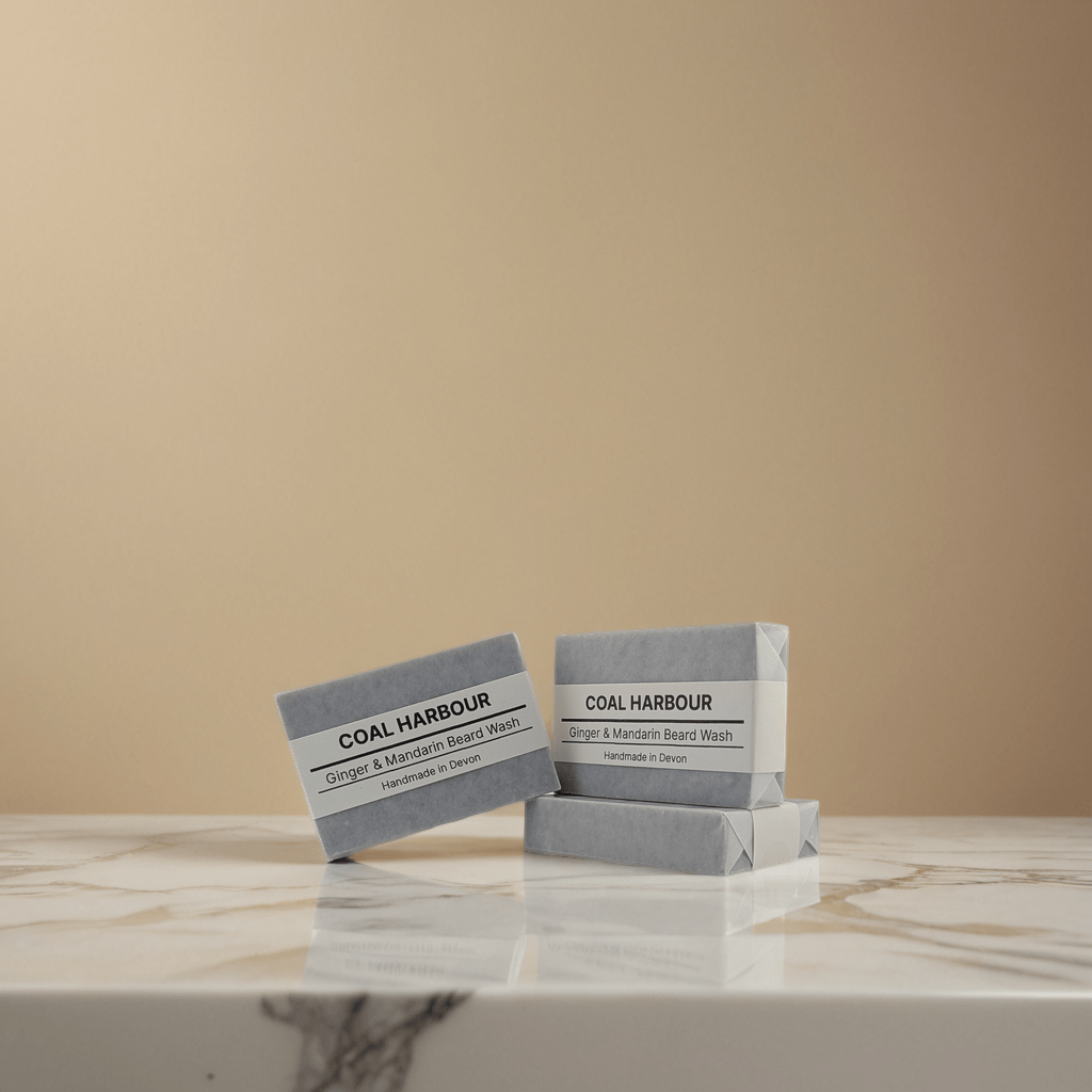 Ginger, Mandarin & Dead Sea Mud 100g Beard Wash Bar - Coal Harbour