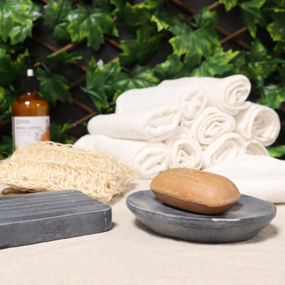 Grey Soapstone Soap Dish - Classic Oval - Coal Harbour