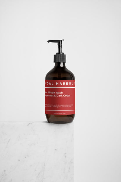 Hand & Body Wash - Peppermint & Dark Cedar 490ml - Coal Harbour