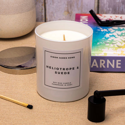 Heliotrope & Suede Handmade Soy Wax Candle - Coal Harbour