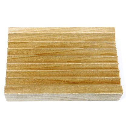 Hemu Wood Soap Dish - Groovy - Coal Harbour