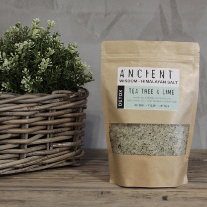 Himalayan Bath Salt Blend - Detox: Tea Tree & Lime Essential Oils + Evening Primrose Oil - Coal Harbour