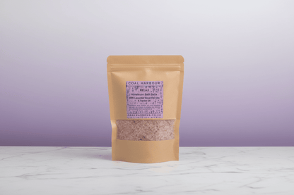 Himalayan Bath Salt Blend - Relax: Lavender Essential Oils + Jojoba Oil - Coal Harbour