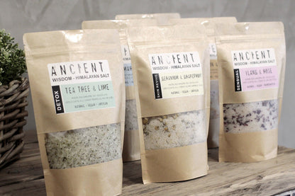 Himalayan Bath Salt Blend - Relax: Lavender Essential Oils + Jojoba Oil - Coal Harbour