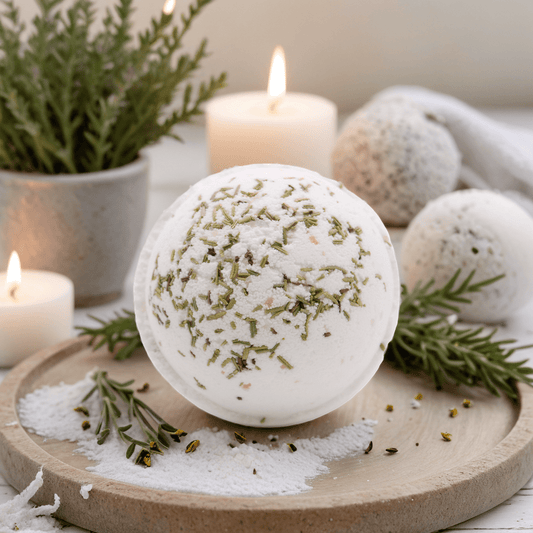 Himalayan Salt Bath Bomb - Clarity with Rosemary & Clary Sage & Olive Oil - Coal Harbour
