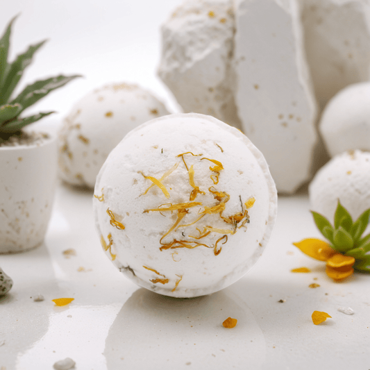 Himalayan Salt Bath Bomb - Energise with Lemon, Ginger, Orange & Avocado Oil - Coal Harbour
