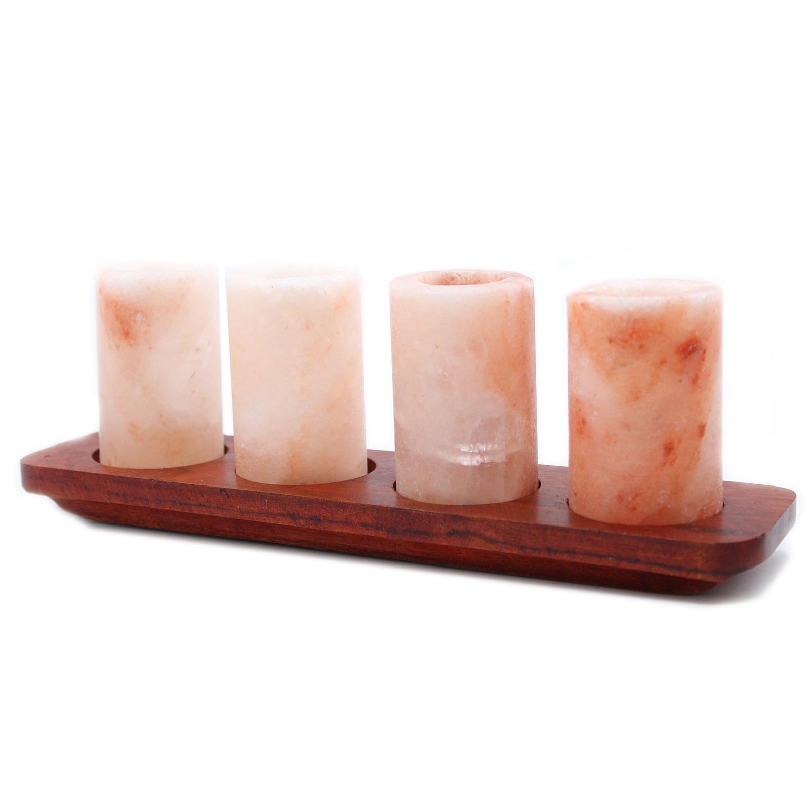 Himalayan Salt Shot Glasses & Wood Serving Tray - Coal Harbour