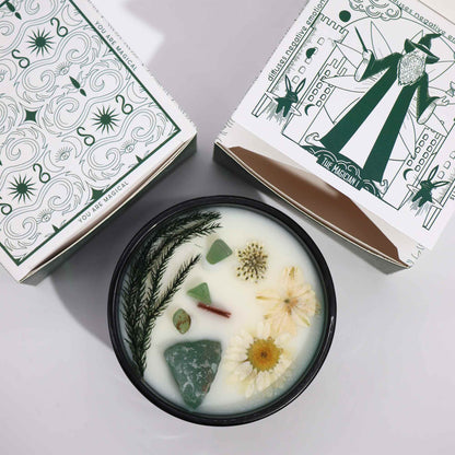 Hop Hare Crystal Magic Flower Candle - The Magician - Coal Harbour