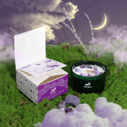 Hop Hare Crystal Magic Flower Candle - The Moon - Coal Harbour