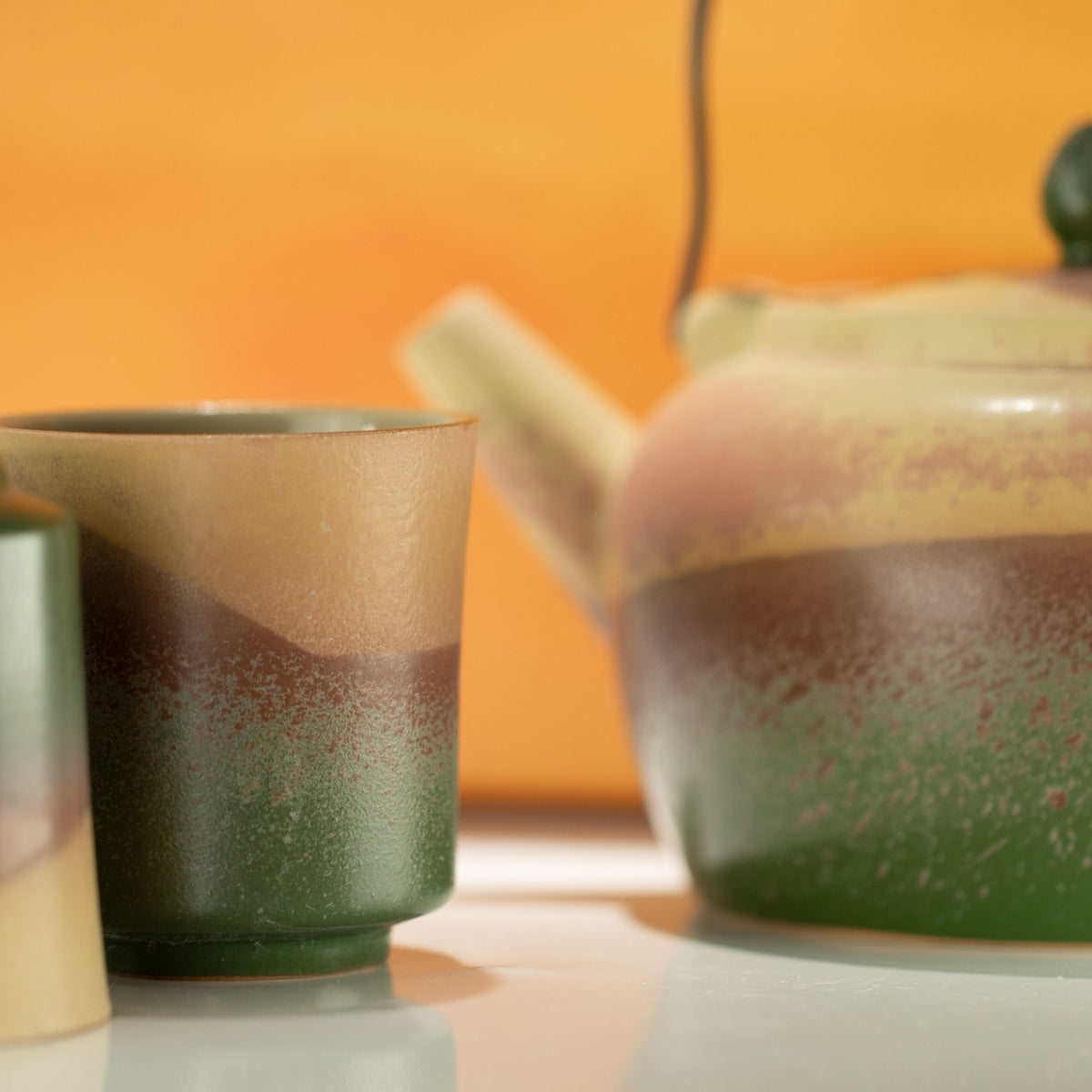 Japanese Kyusu Style Tea Set - For Green Tea - Four Cups - Coal Harbour