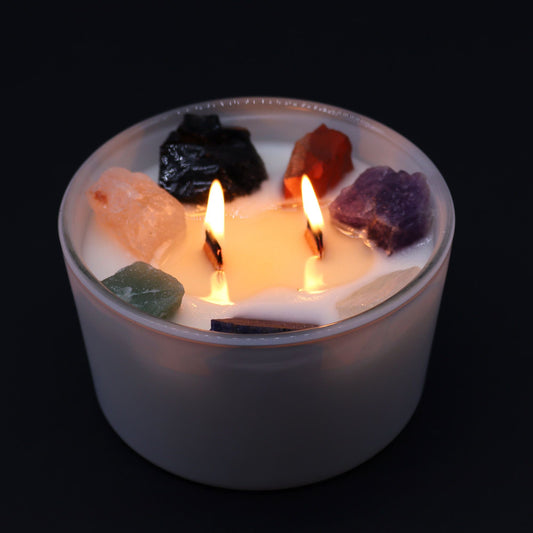 Large Chakra Crystal Candles - Seven Charkra - Coal Harbour