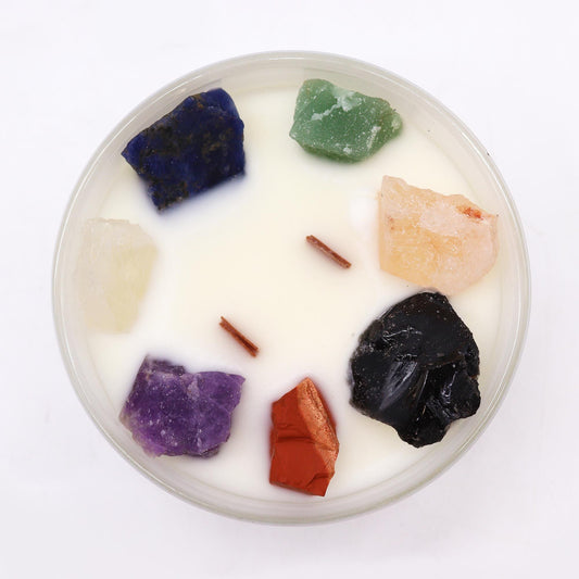 Large Chakra Crystal Candles - Seven Charkra - Coal Harbour