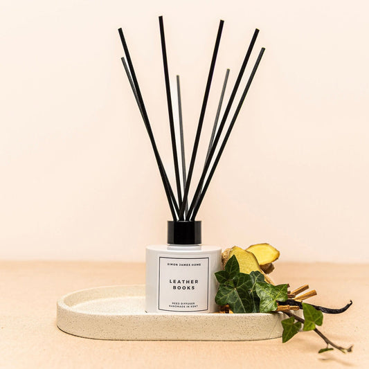 Leather Books Reed Diffuser - Coal Harbour